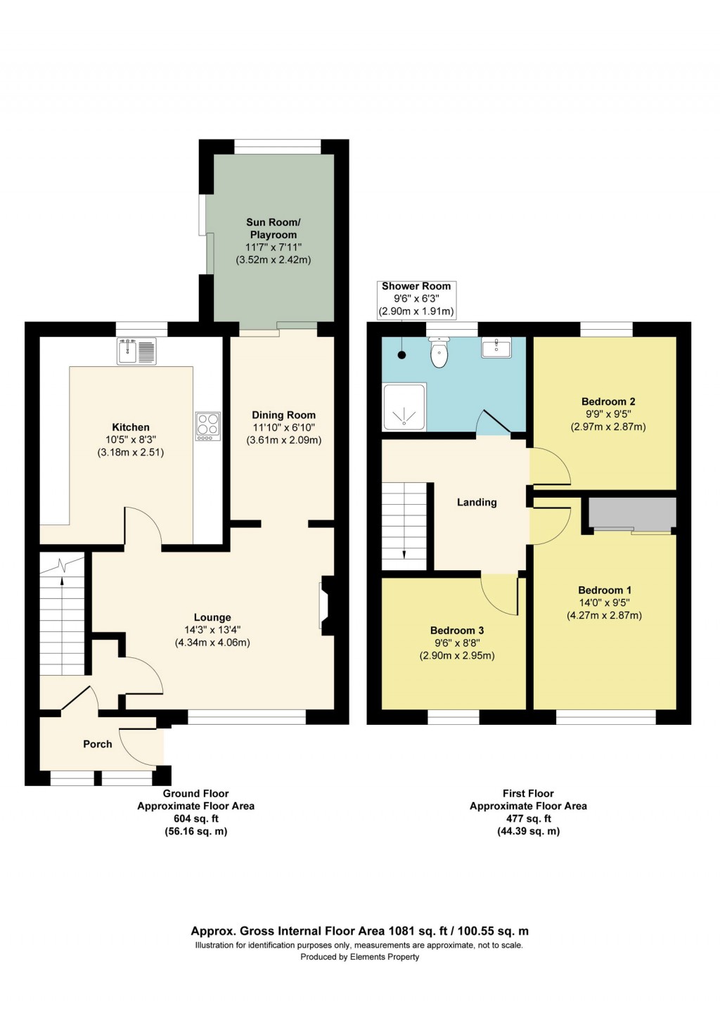 Floorplans For Lacey Road, Stockwood, Bristol