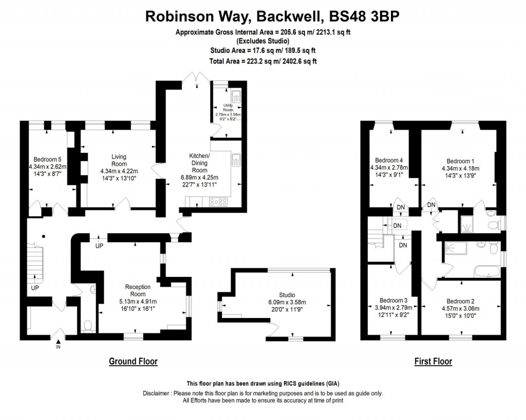 Floorplans For Robinson House, Robinson Way, Backwell, BS48