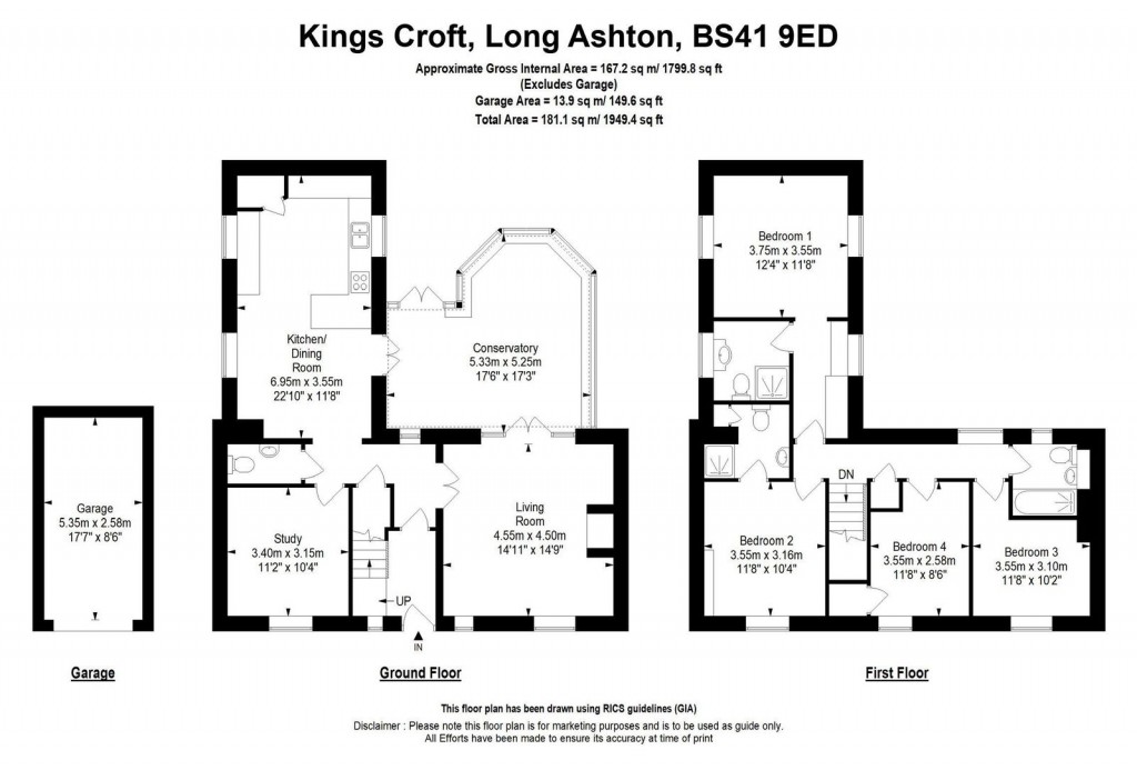 Floorplans For Kings Croft, Long Ashton, BS41